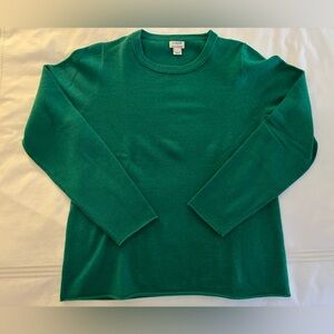 J. Crew Factory Kelly Green Cashmere Crewneck